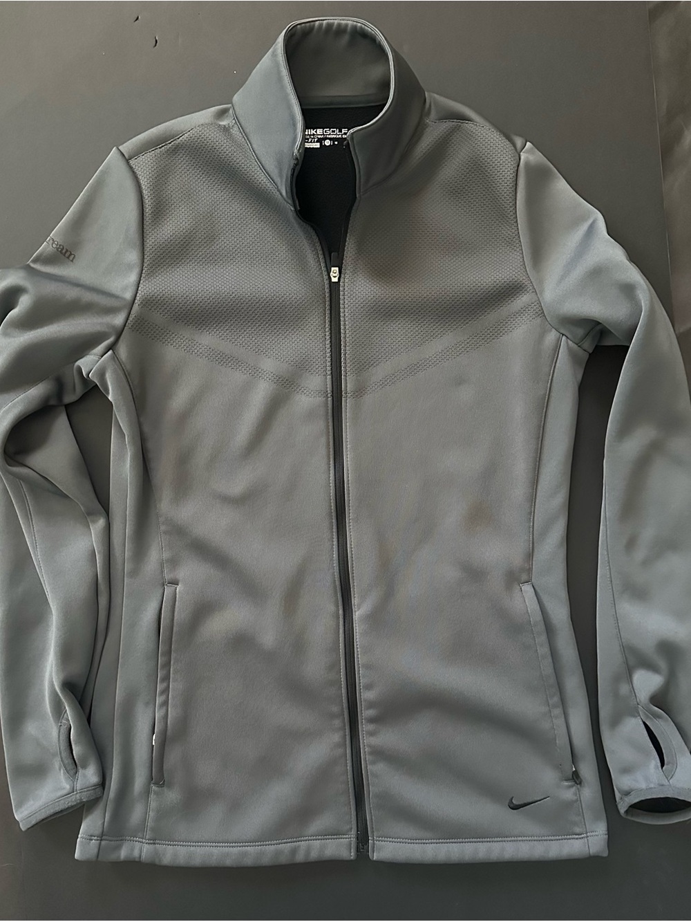 Nike Black and Gray Dri-FIT Golf Jacket